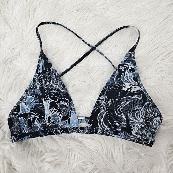 Lululemon X Malia Manuel Will The Wave Bikini Top In Eternal Wave Starlight Blk - Picture 3 of 10